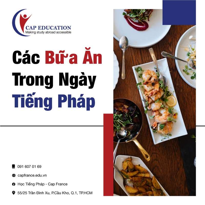 Hình ảnh minh họa Các Bữa Ăn Trong Tiếng Pháp