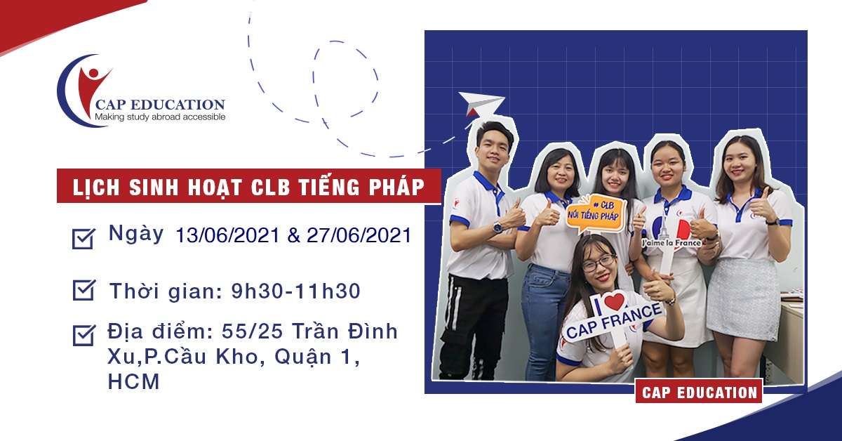 Câu Lạc Bộ Nói Tiếng Pháp Miễn Phí Tháng 6-2021