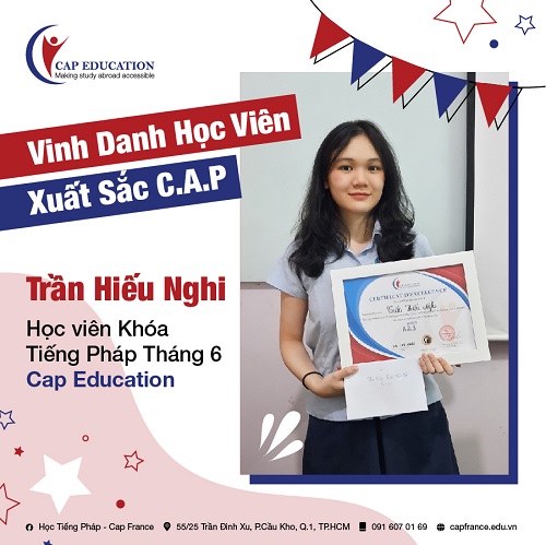 Vinh Danh Học Viên Cap France Tháng 6-2022