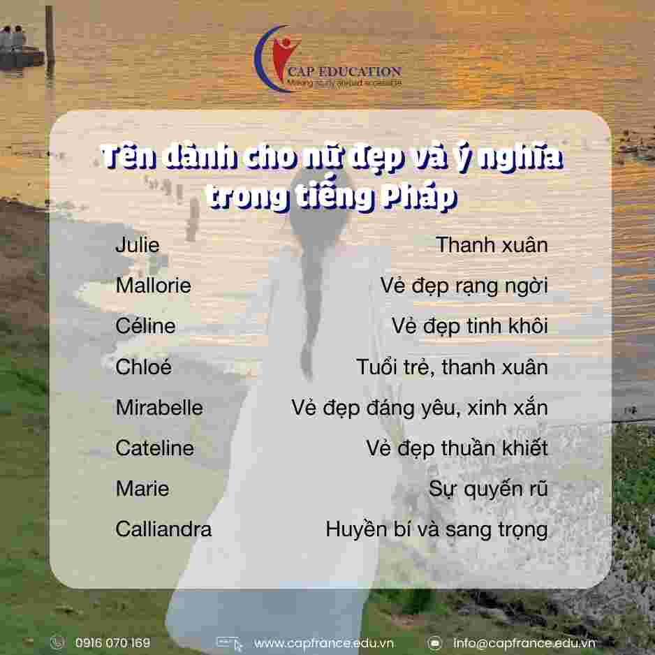 Hình ảnh minh họa Những Tên Nữ Đẹp Trong Tiếng Pháp