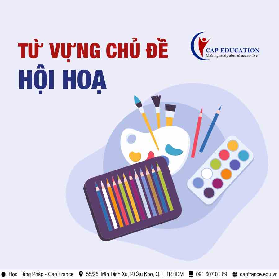 Hình ảnh minh họa Từ Vựng Tiếng Pháp Chủ Đề Hội Hoạ