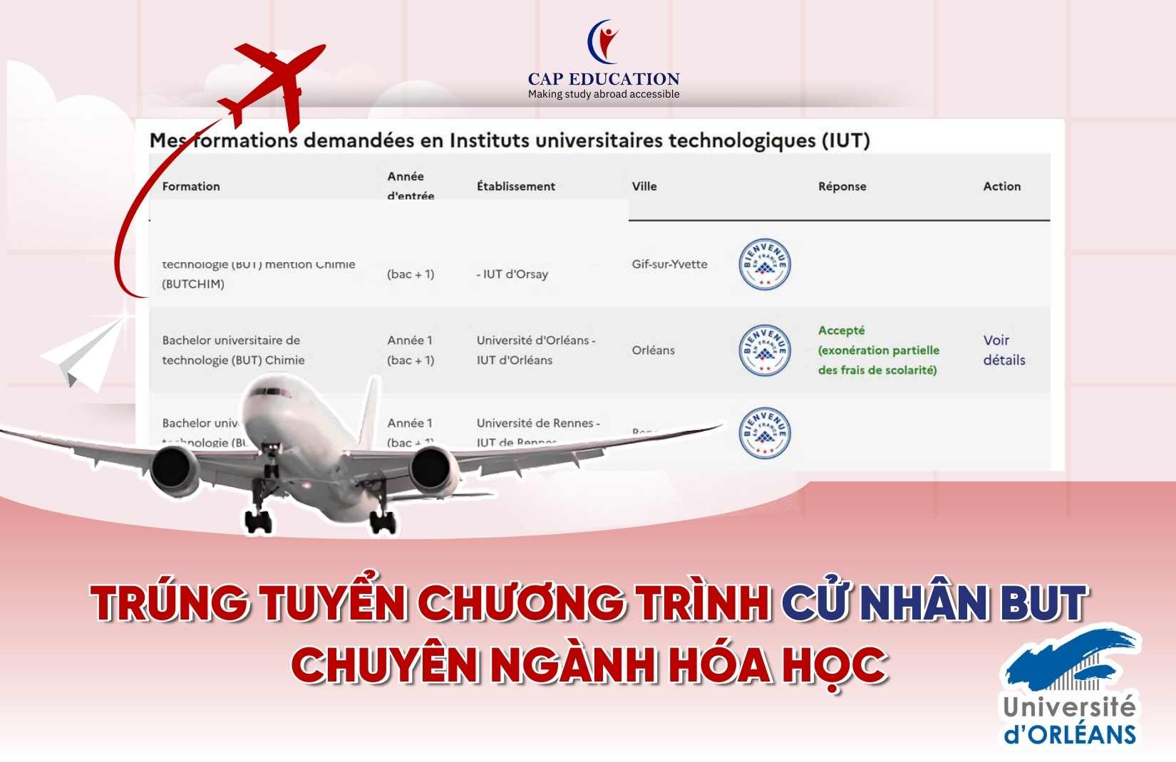 Hình ảnh minh họa Chúc Mừng Học Viên CAP Chinh Phục Thành Công Viện Công Nghệ IUT Orléans