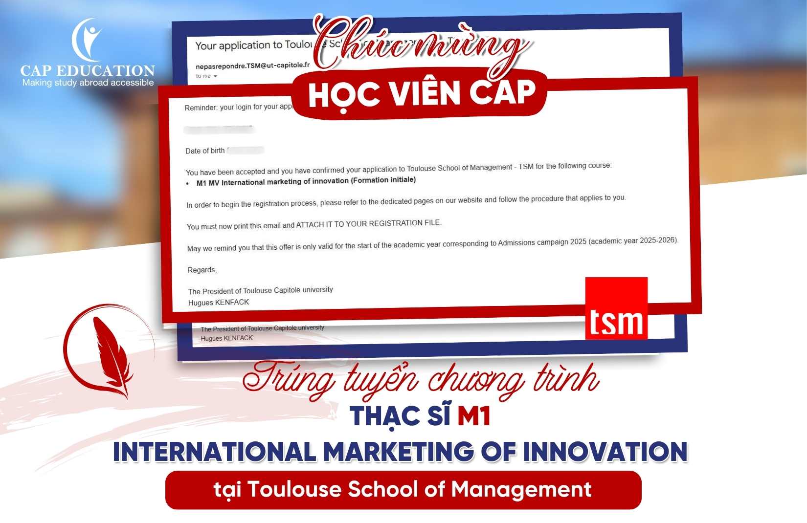 Hình ảnh minh họa Giấc Mơ Du Học Pháp Tại Trường Toulouse School Of Management TSM  Của Học Viên CAP