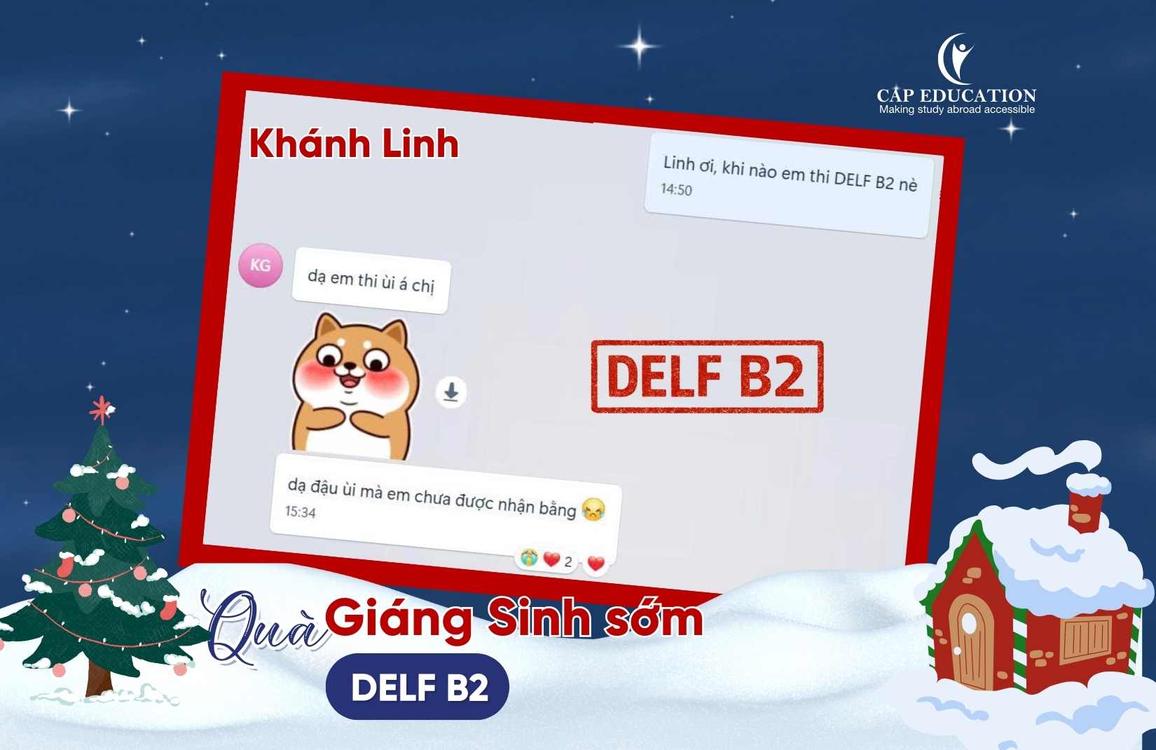 Chúc Mừng Học Viên Hoàng Bách Yến Nhi Khánh Linh Đã Xuất Sắc Đạt DELF B2 Với Điểm Số Cao