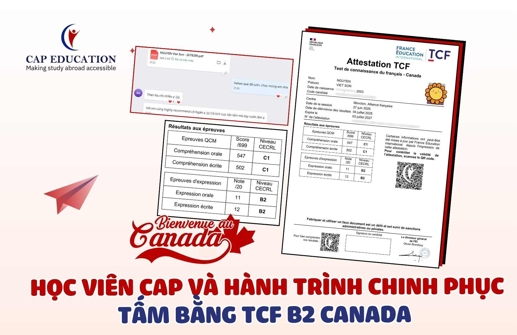 Hình ảnh minh họa Học Viên CAP Và Hành Trình Chinh Phục Tấm Bằng TCF B2 Canada