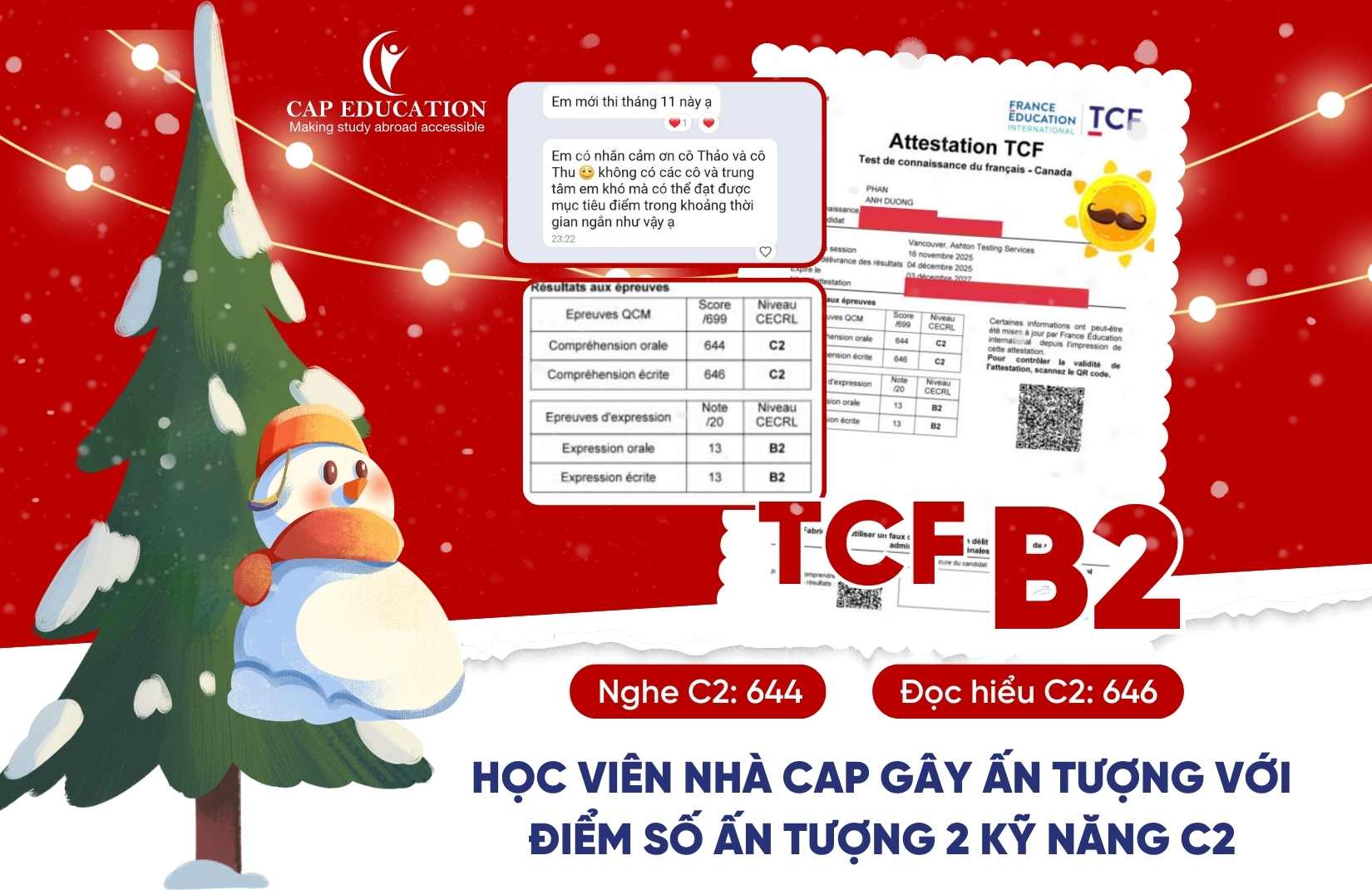 Hình ảnh minh họa Học Viên Nhà CAP Gây Ấn Tượng Với Điểm Số Ấn Tượng 2 Kỹ Năng C2