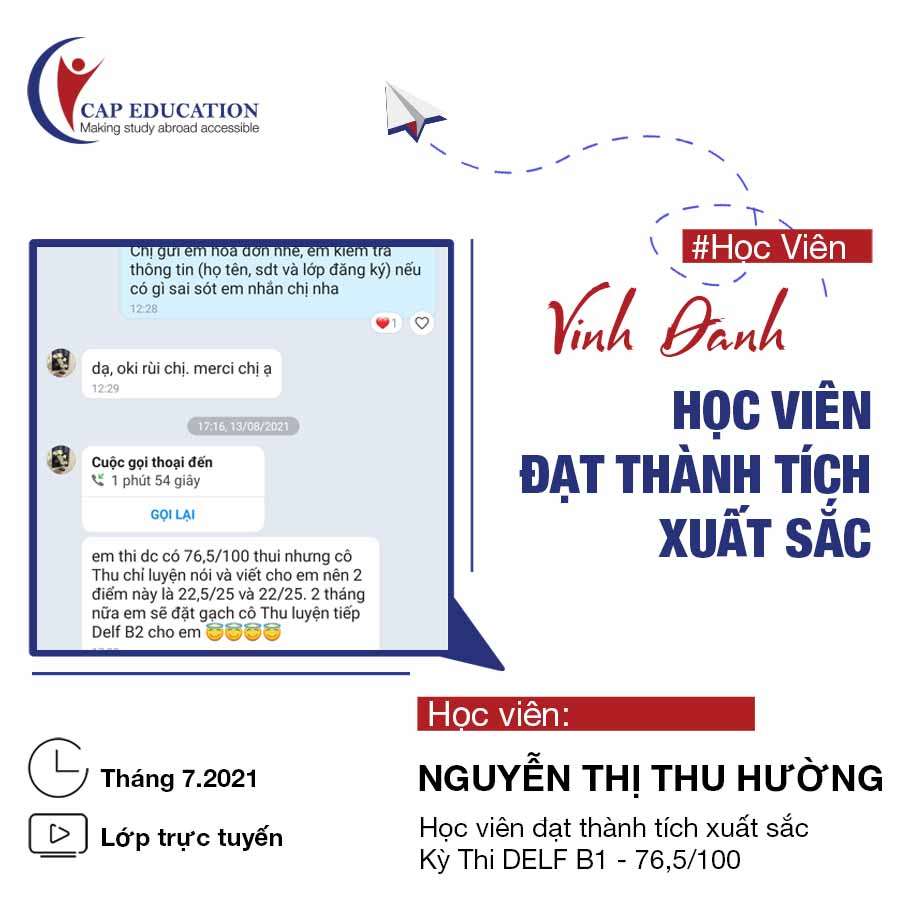 Vinh Danh Học Viên CAP Tháng 7-2021