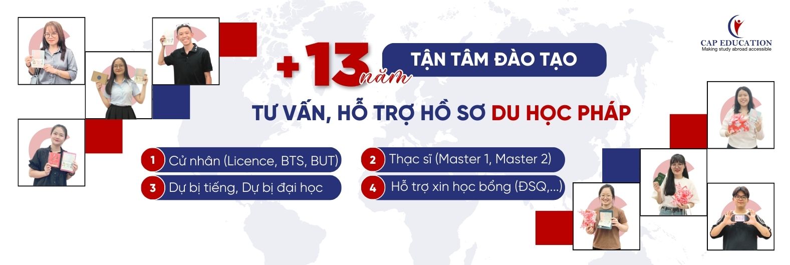 Banner du học Pháp 2026 của CAP Education