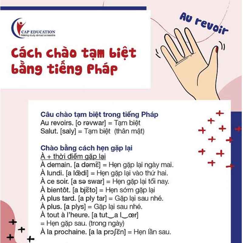 Chào Tạm Biệt Và Hẹn Gặp Lại Bằng Tiếng Pháp
