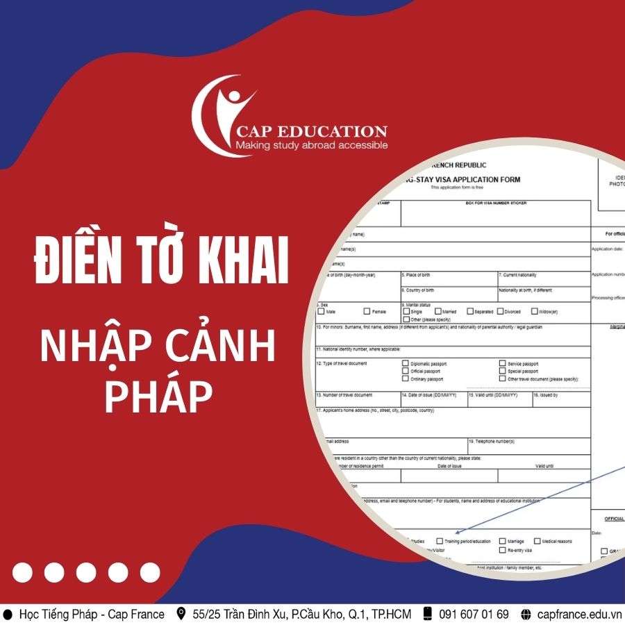 Hình ảnh minh họa Điền Tờ Khai Nhập Cảnh Pháp