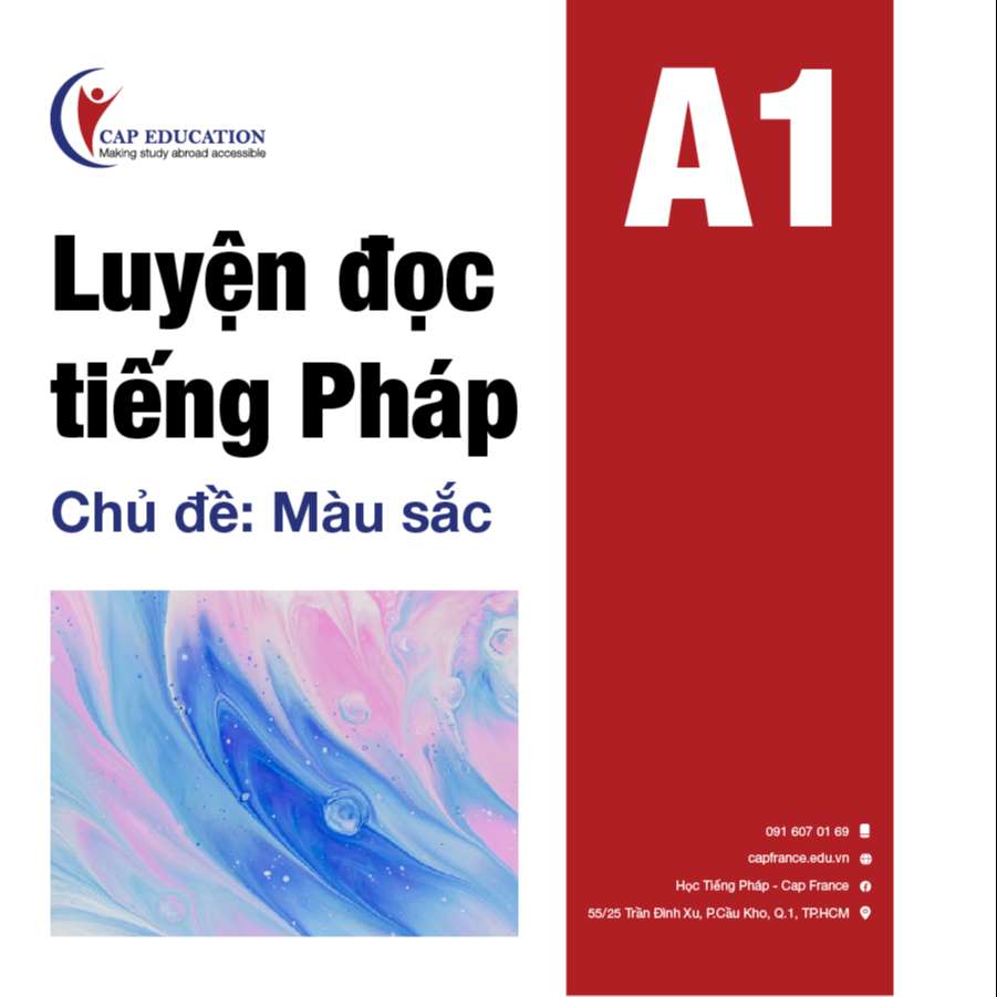 Luyện Đọc Tiếng Pháp A1 Chủ Đề Màu Sắc