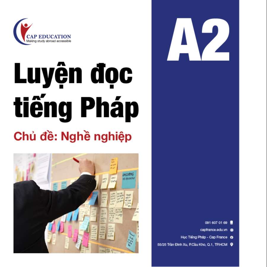 Luyện Đọc Tiếng Pháp A2 Chủ Đề Nghề Nghiệp