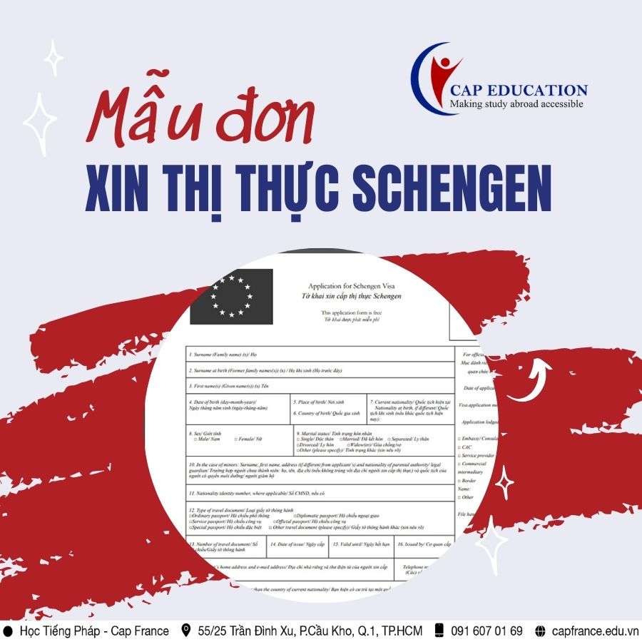Hình ảnh minh họa Mẫu Đơn Xin Thị Thực Schengen
