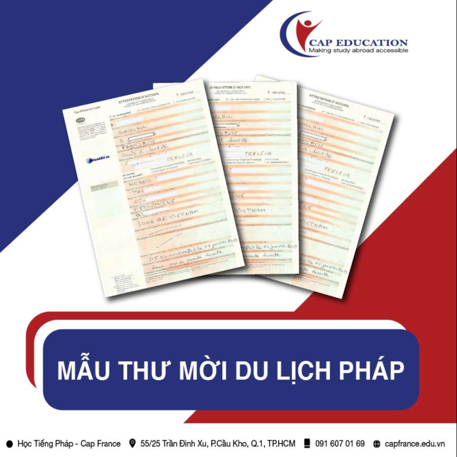Hình ảnh minh họa Mẫu Thư Mời Du Lịch Pháp
