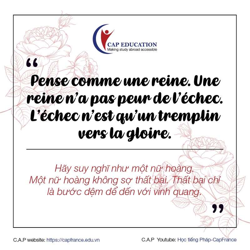 Những Câu Nói Tiếng Pháp Truyền Cảm Hứng Cho Phái Nữ