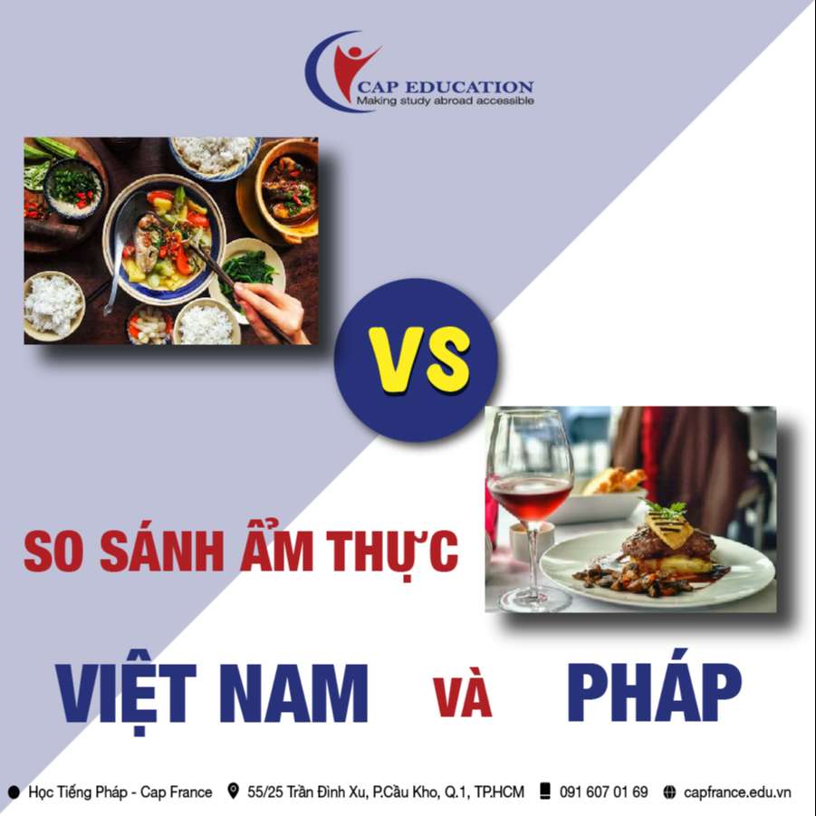 Hình ảnh minh họa So Sánh Ẩm Thực Pháp Và Việt Nam