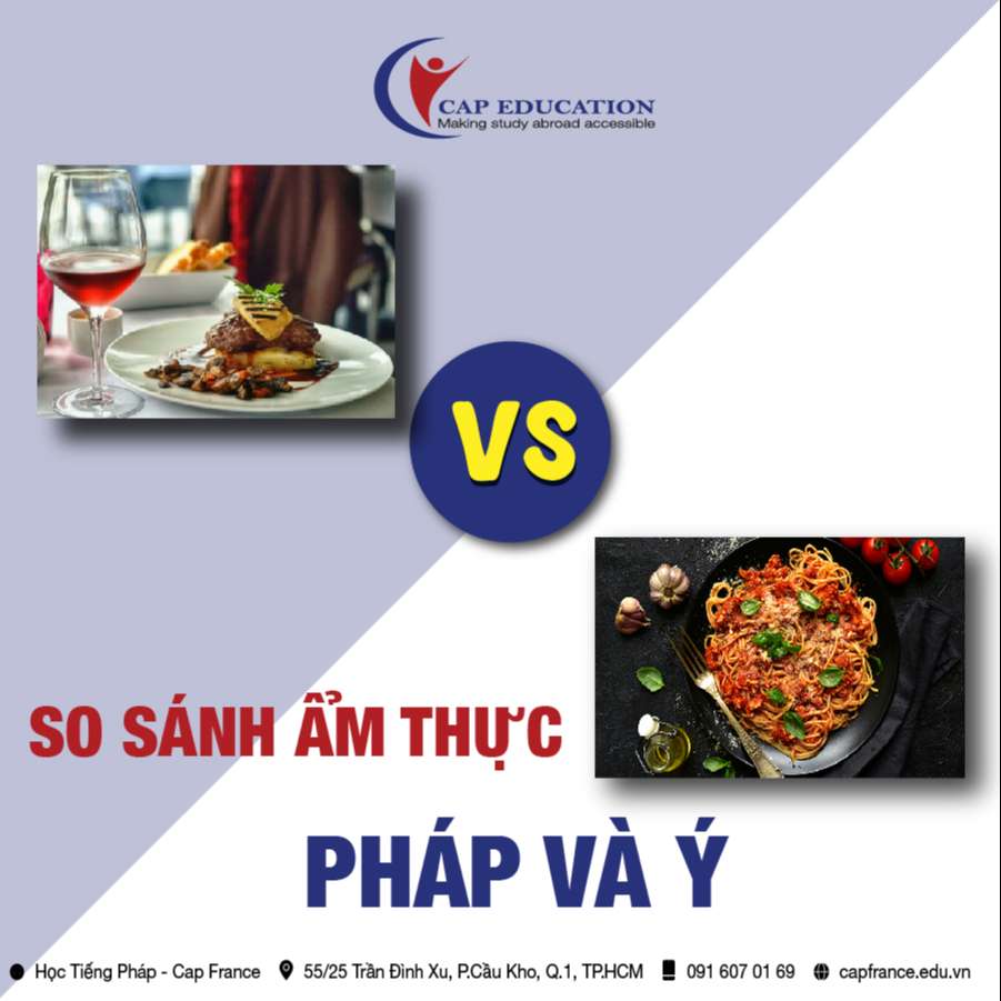 Hình ảnh minh họa So Sánh Ẩm Thực Pháp Và Ý