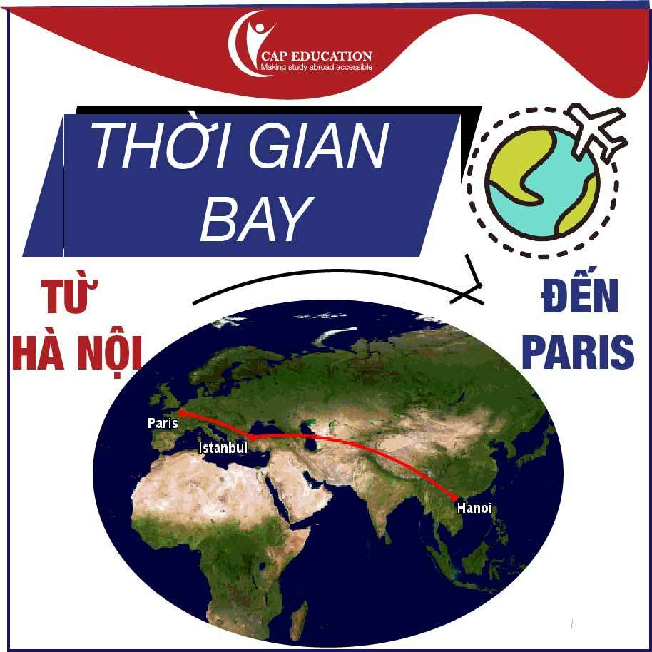 Hình ảnh minh họa Thời Gian Bay Từ Hà Nội Đến Paris