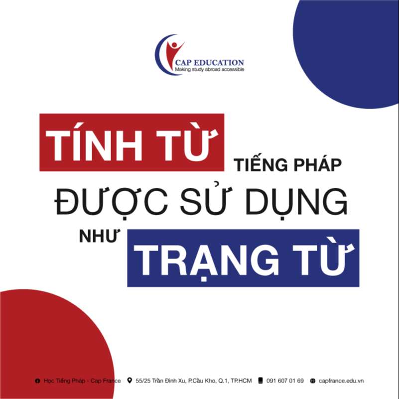 Tính Từ Tiếng Pháp Được Sử Dụng Như Trạng Từ