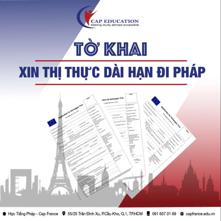 Hình ảnh minh họa Tờ Khai Xin Thị Thực Dài Hạn Đi Pháp