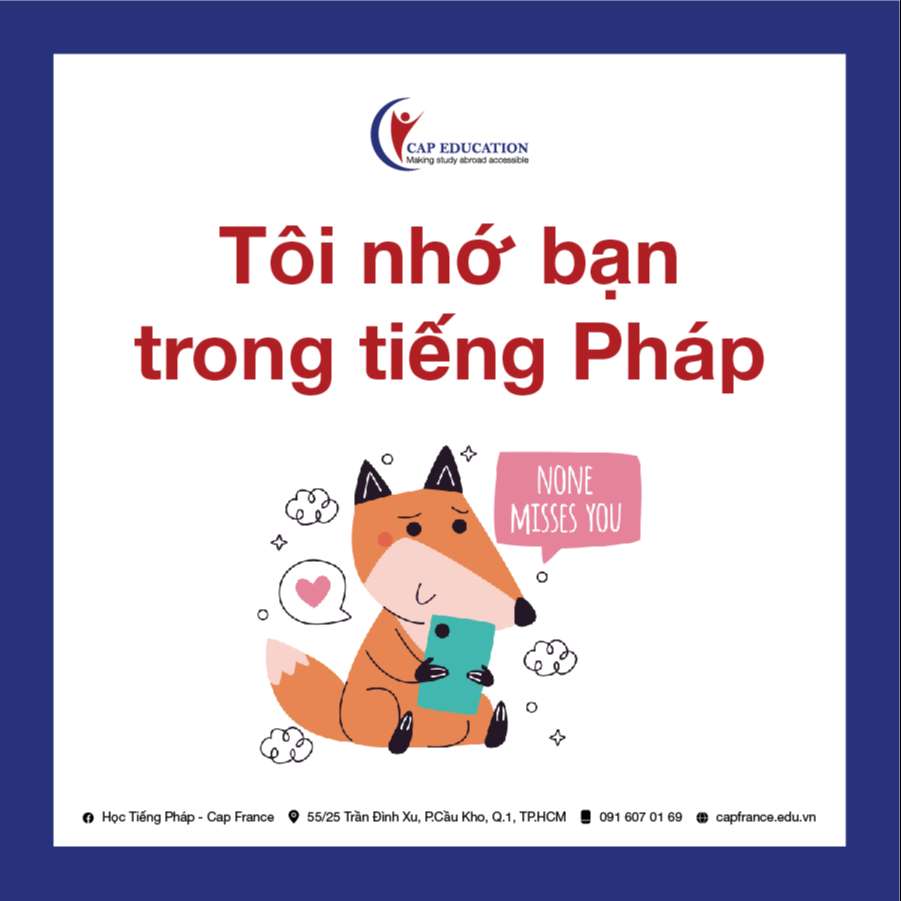 Tôi Nhớ Bạn Bằng Tiếng Pháp