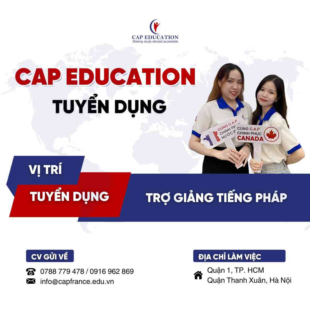 Tuyển Dụng Vị Trí Trợ Giảng Tiếng Pháp 2024