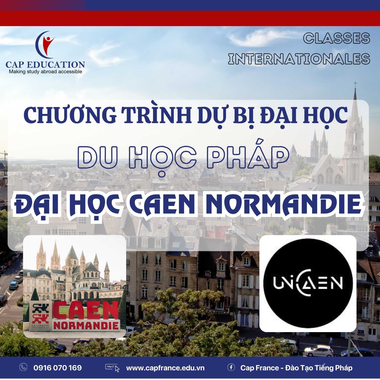 Hình ảnh minh họa Chương trình Dự Bị Đại Học Classes Internationales du học Pháp Tại Đại Học Caen Normandie