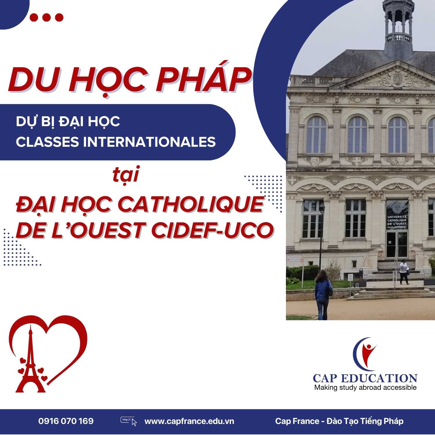 Hình ảnh minh họa Du Học Pháp Dự Bị Đại Học Classes Internationales Tại Đại Học Catholique De L’Ouest CIDEF-UCO