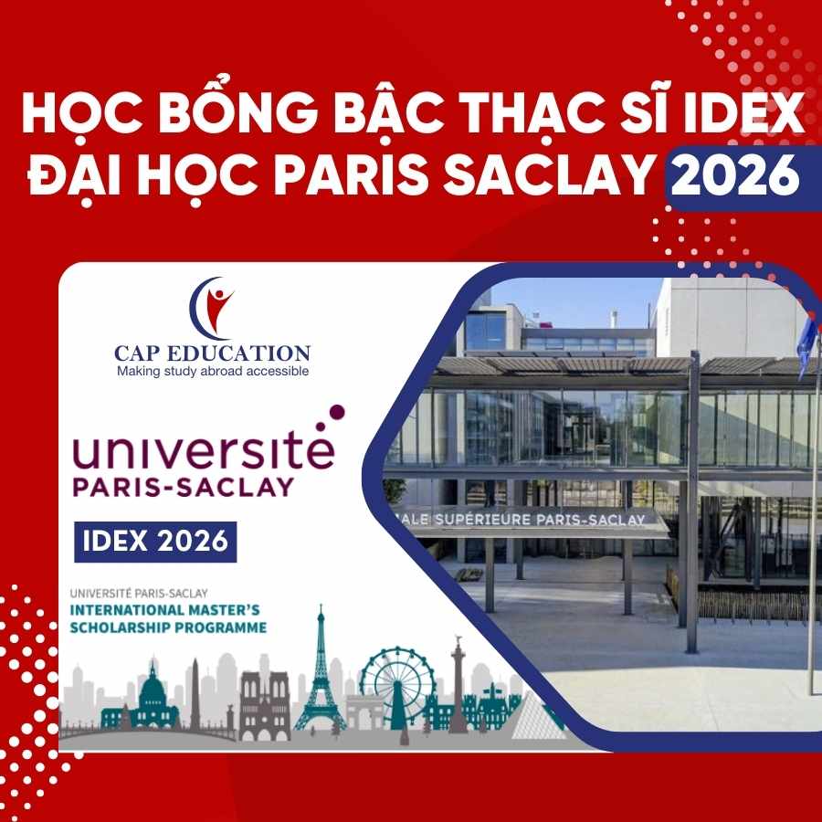 Hình ảnh minh họa Học Bổng Bậc Thạc Sĩ IDEX Đại Học Paris Saclay 2026