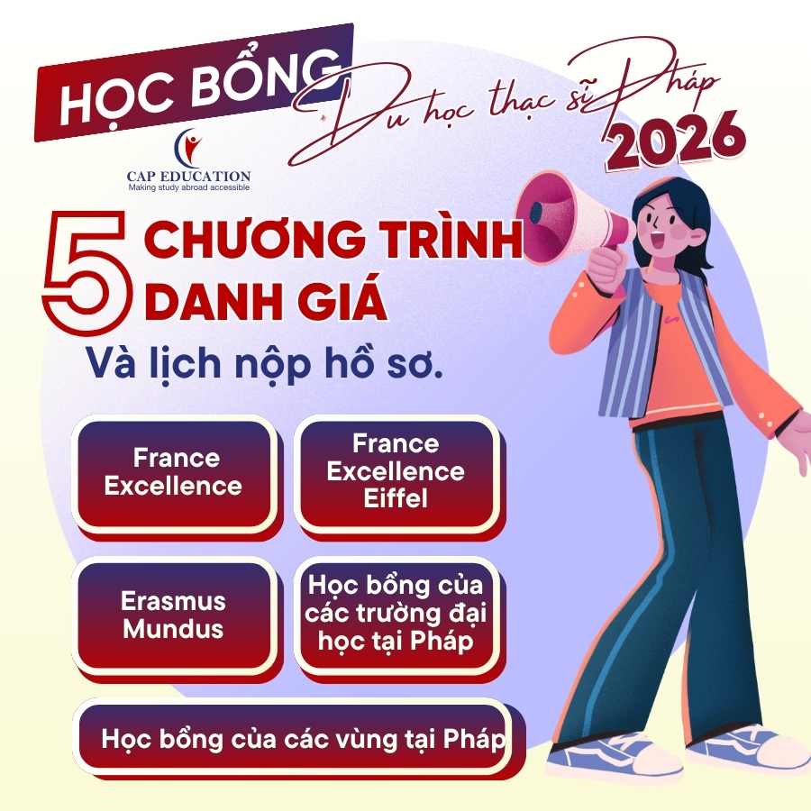 Hình ảnh minh họa Học Bổng Du Học Thạc Sĩ Pháp 2026 Danh Sách 5 Chương Trình Danh Giá Và Lịch Nộp Hồ Sơ