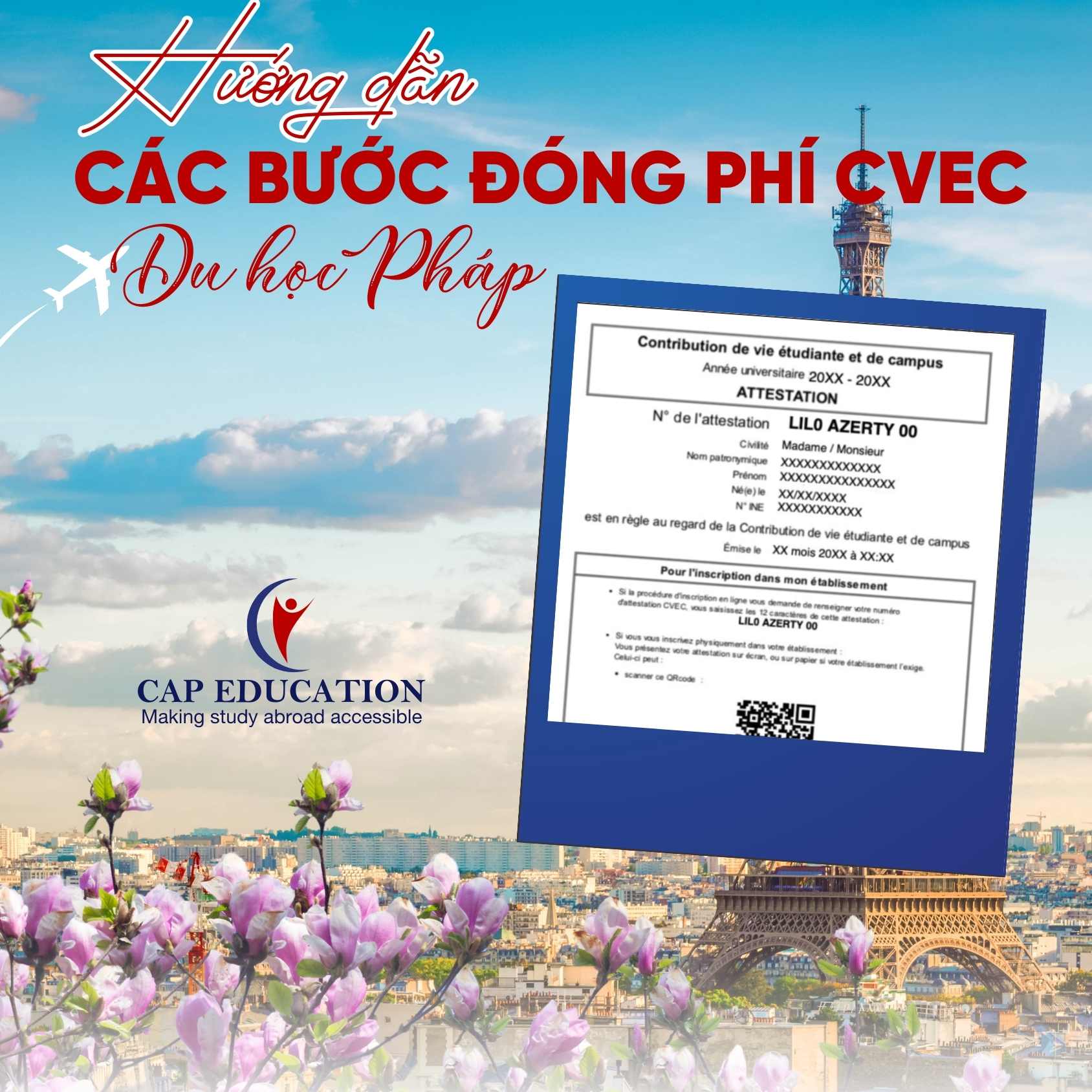 Hình ảnh minh họa Hướng Dẫn Các Bước Đóng Phí CVEC Du Học Pháp